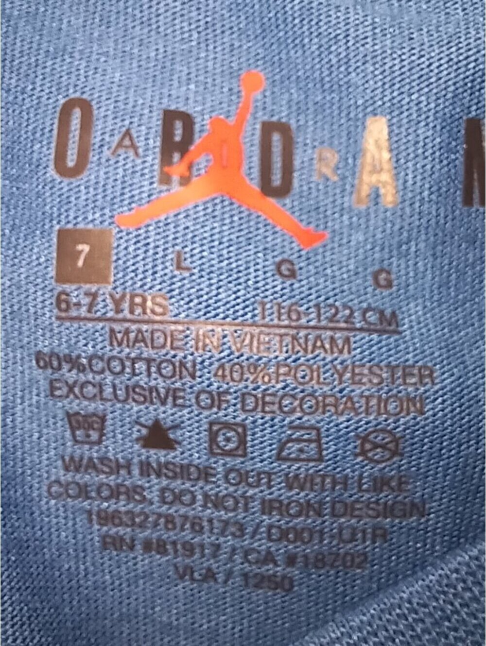 NWT Jordan Kids 2‑Piece Set – Size L (6/7) - Picture 3 of 3